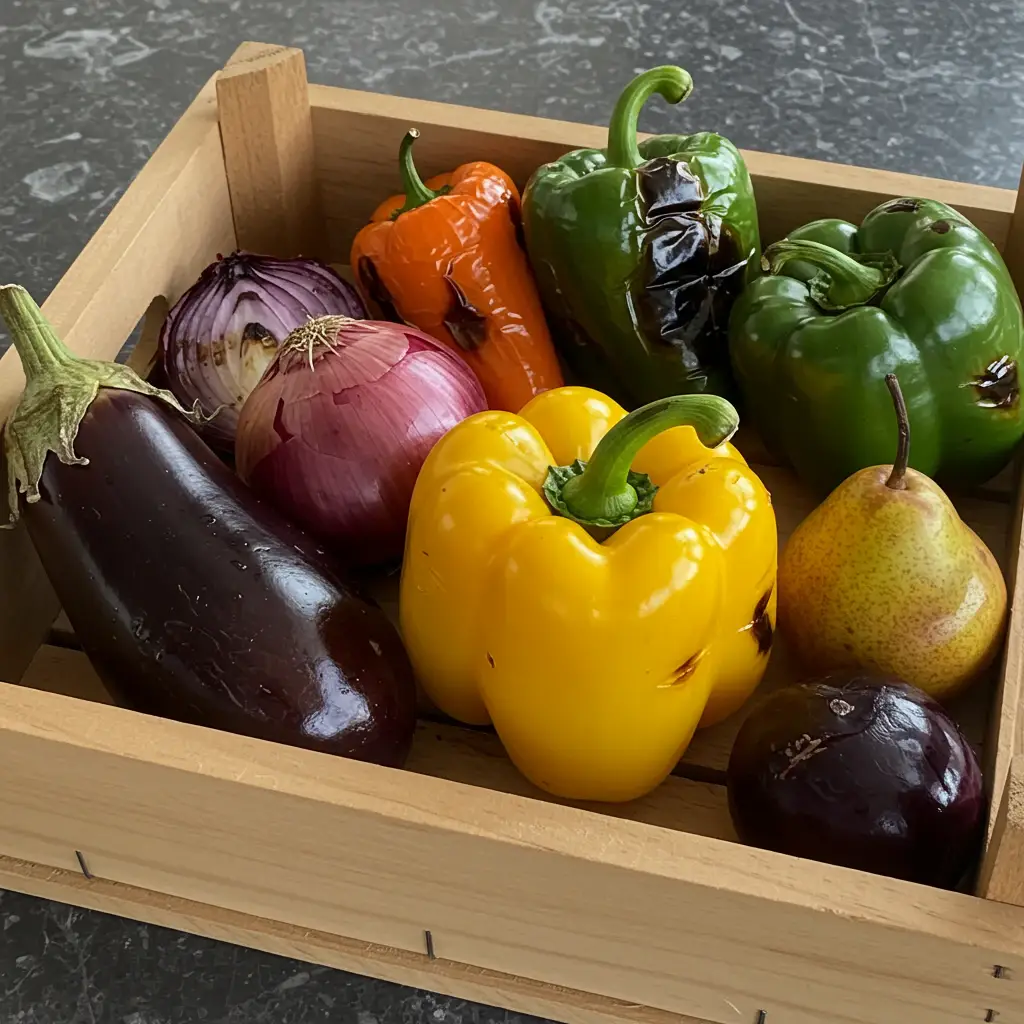 Legumes Grelhados com Molho de Vinagrete