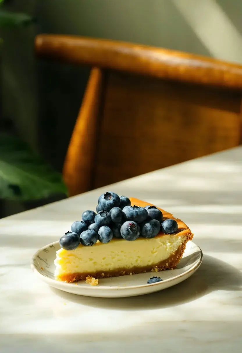Cheesecake de Limão e Mirtilo: Textura Ideal