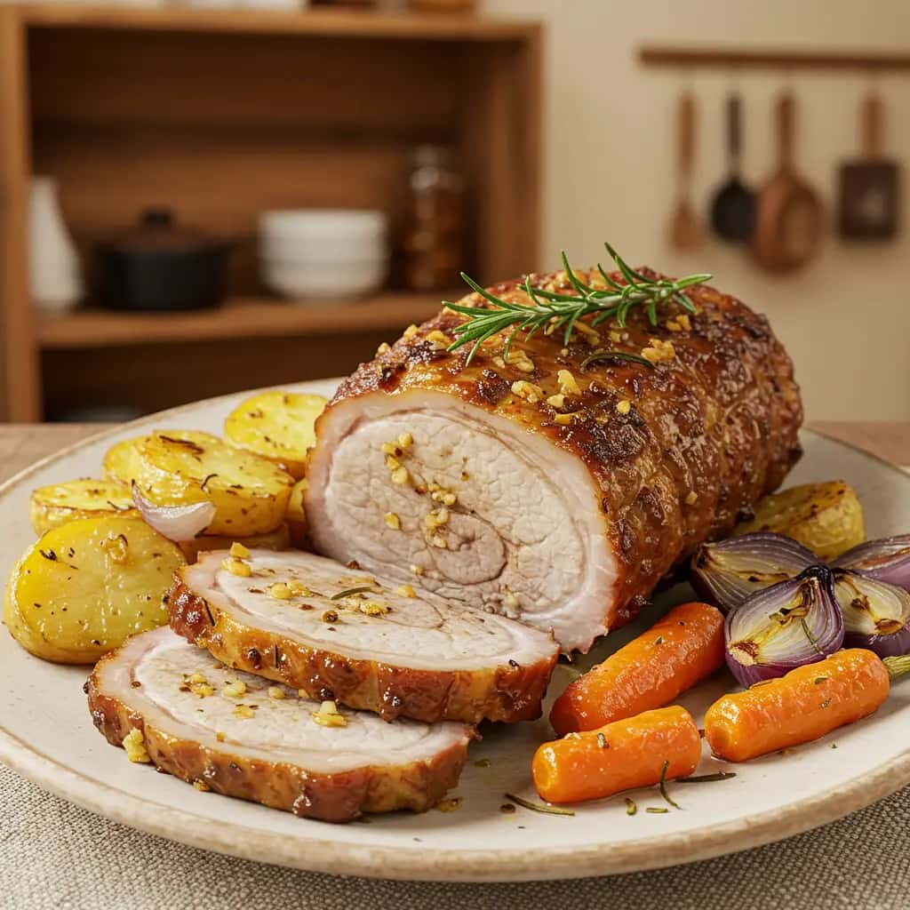 Lombo de Porco Assado Delicioso