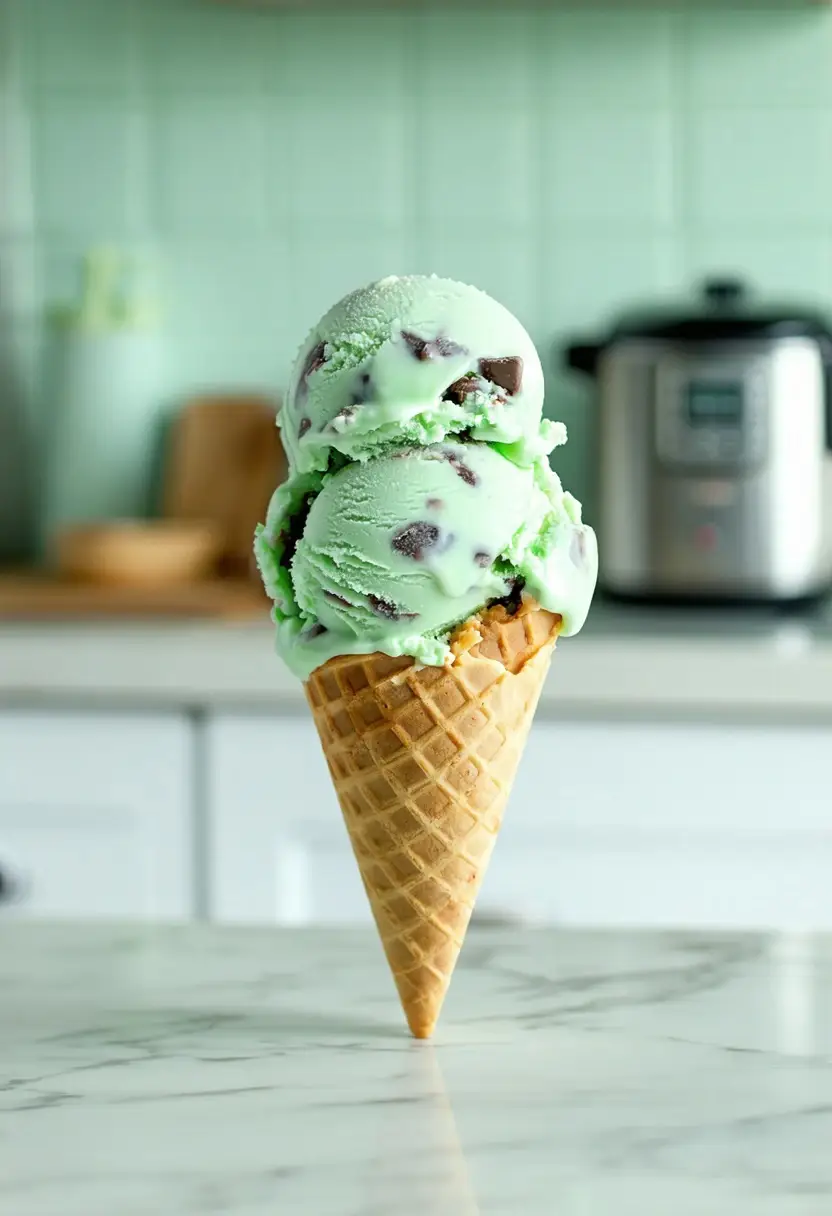 Sorvete de Chocolate com Menta: Equilíbrio Perfeito