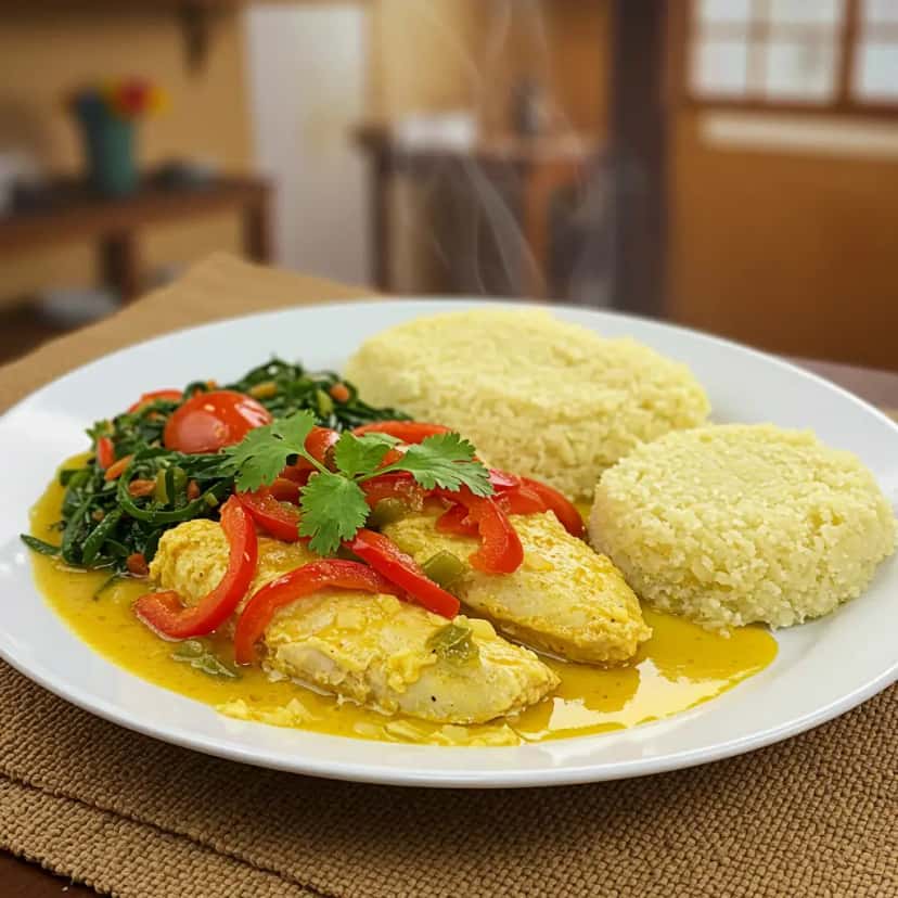 Moqueca de Peixe Caseira com Pirão