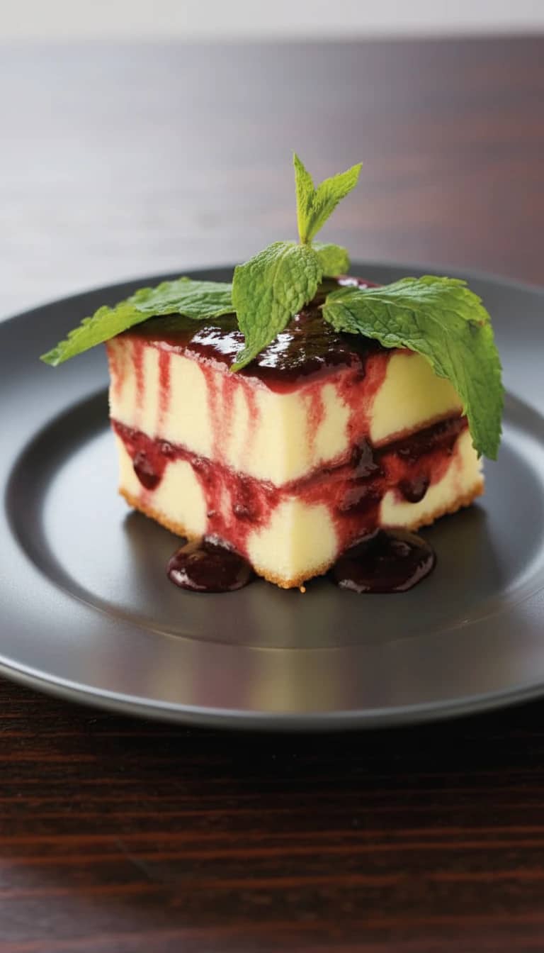 Mousse de Chocolate Branco com Calda de Frutas Vermelhas