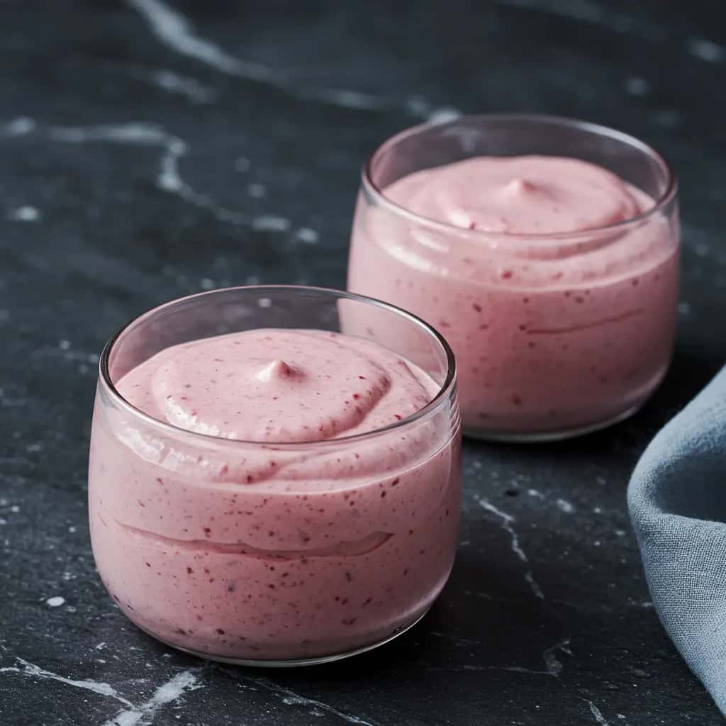 Mousse Proteico de Frutas Vermelhas Caseiro