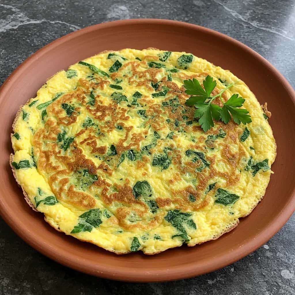 Omelete de Espinafre: Energia Total!