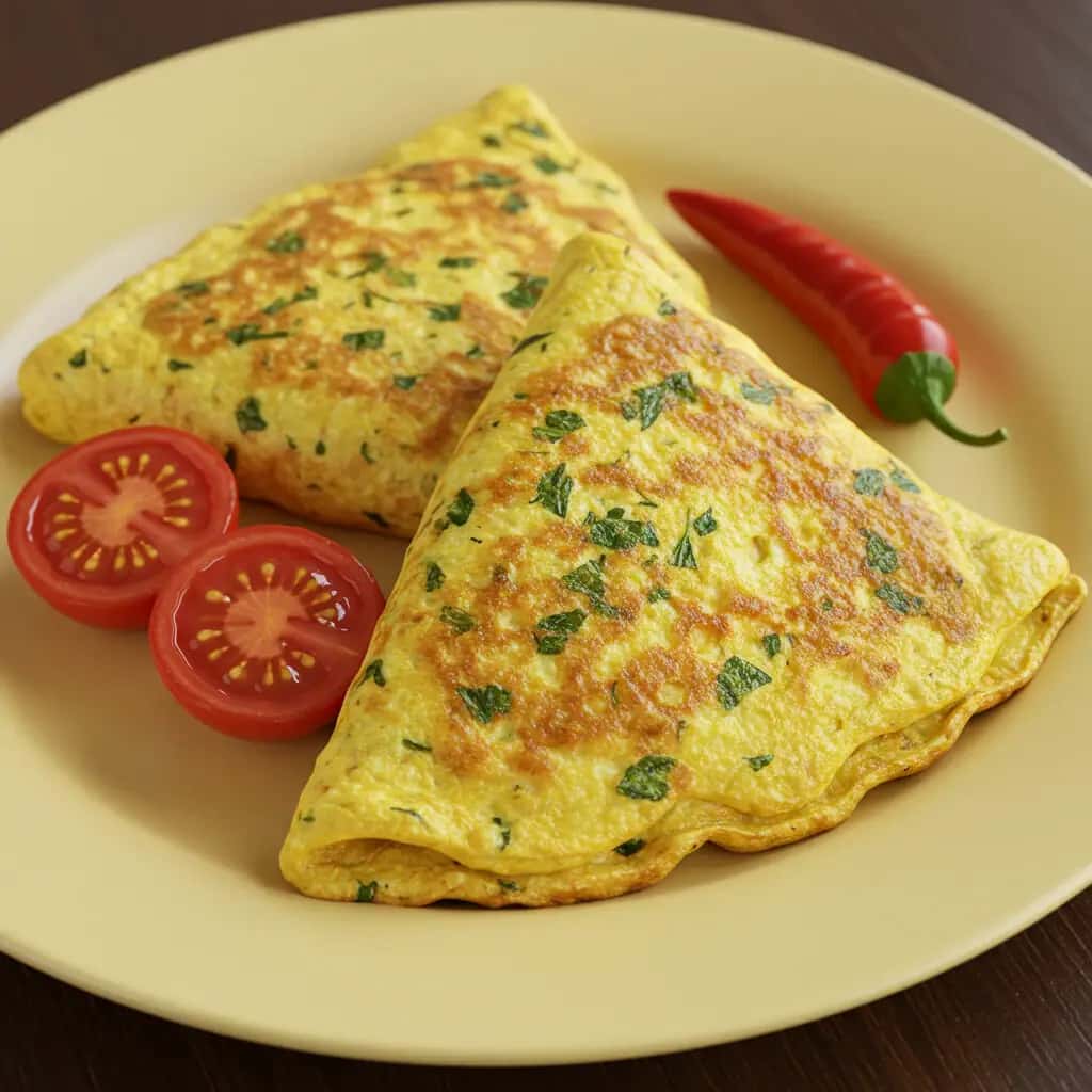 Omelete de Tomate e Sálvia: Super Prático!