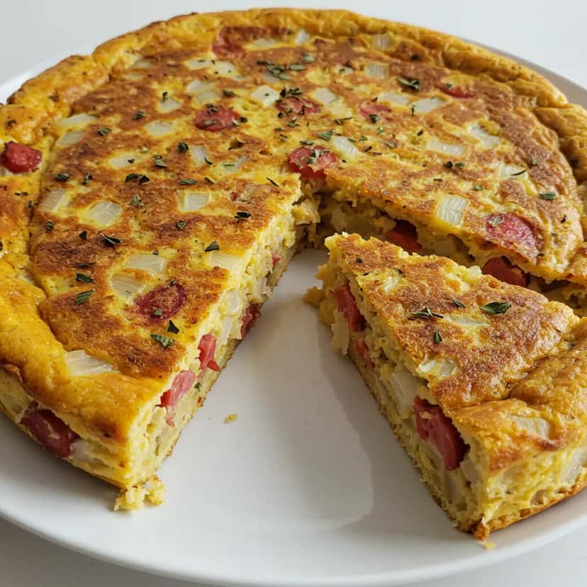 Omelete Caseira de Calabresa e Queijo