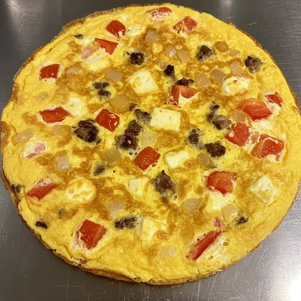 Omelete de Queijo e Vegetais: Super Prático!
