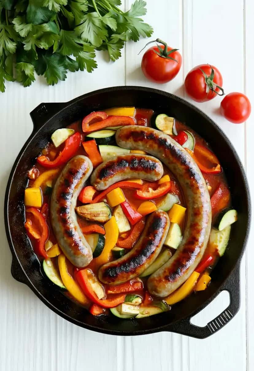 Linguiça Italiana e Legumes: Delicioso!