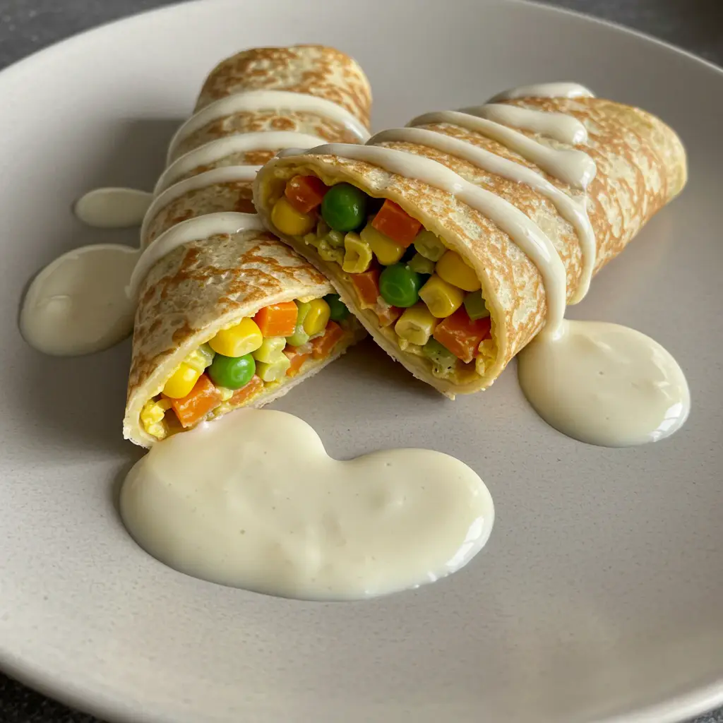 Panquecas de Legumes com Molho Branco