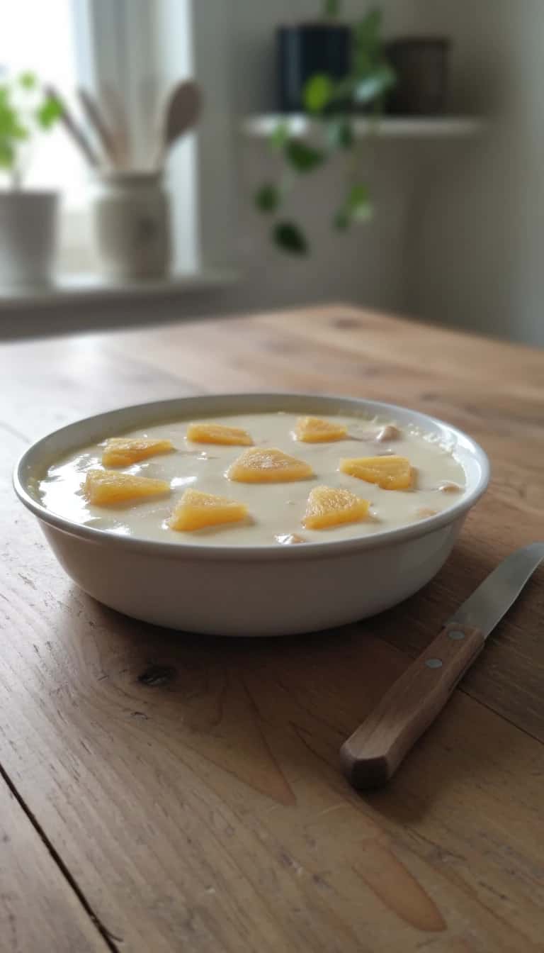 Pavê de Pêssego 100% Vegetal