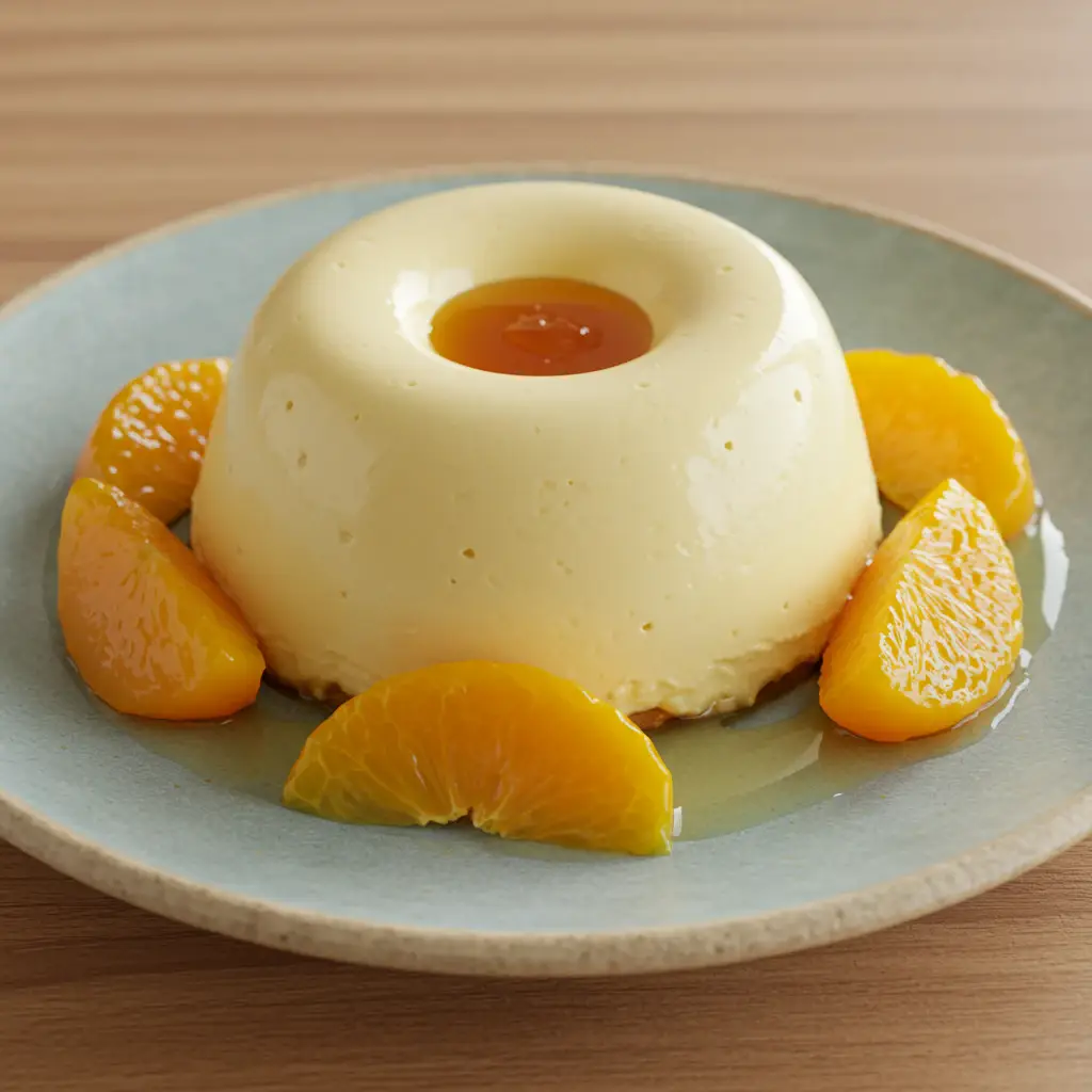 Pudim Cremoso de Manga e Laranja