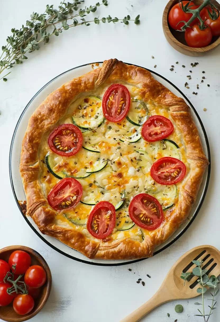 Quiche de Abobrinha e Tomate Delicioso