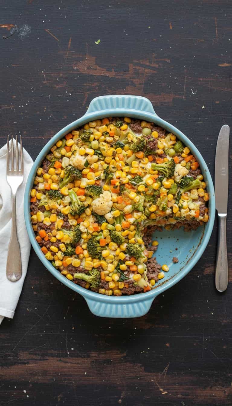 Quiche de Carne Moída à Jardiniera