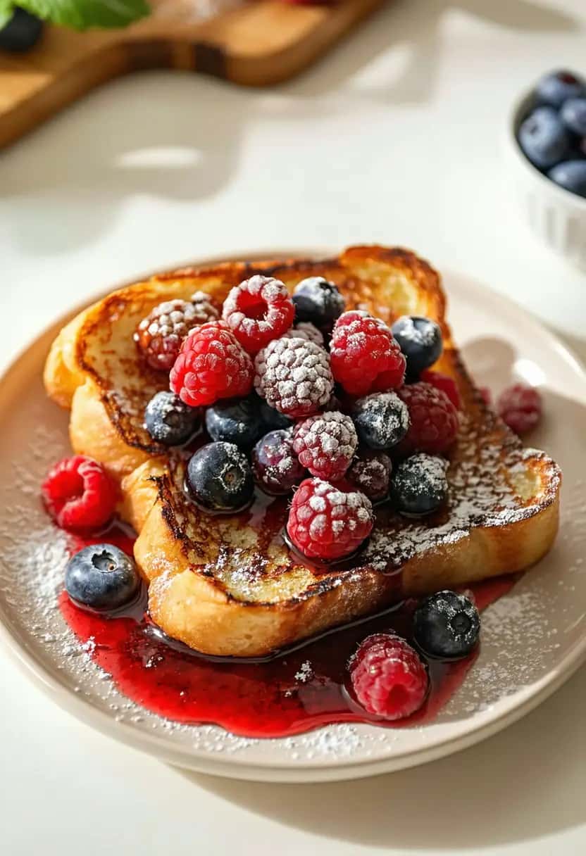 Rabanada Nutritiva com Frutas Vermelhas