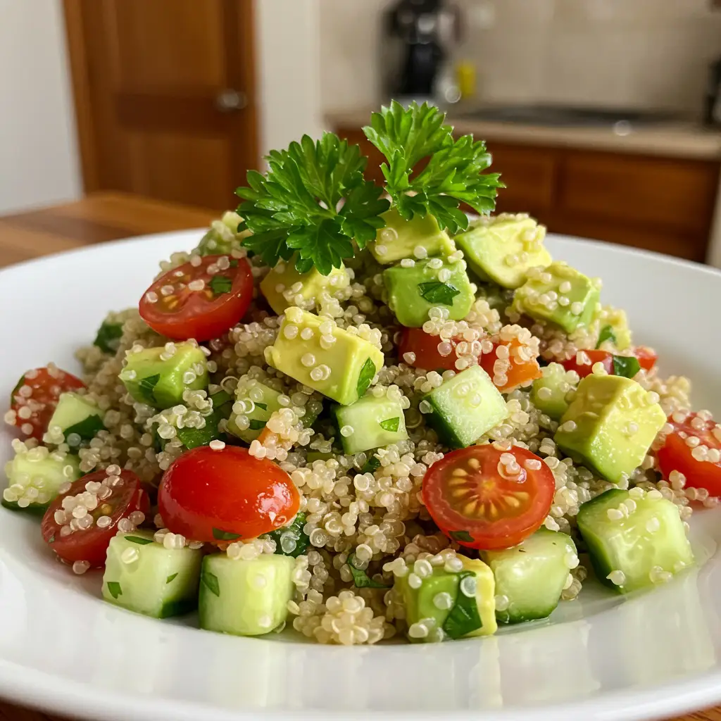 Salada Quinoa & Abacate: Família Feliz
