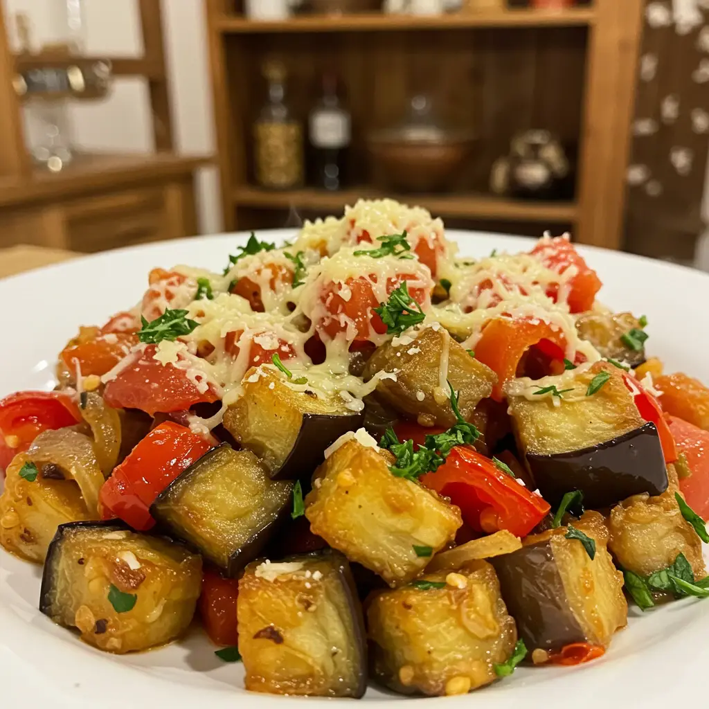 Salada de berinjela no forno
