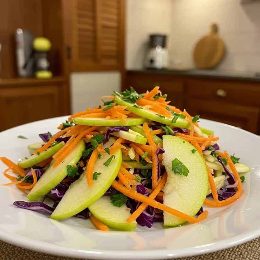 Salada de Maçã, Cenoura & Repolho Deliciosa