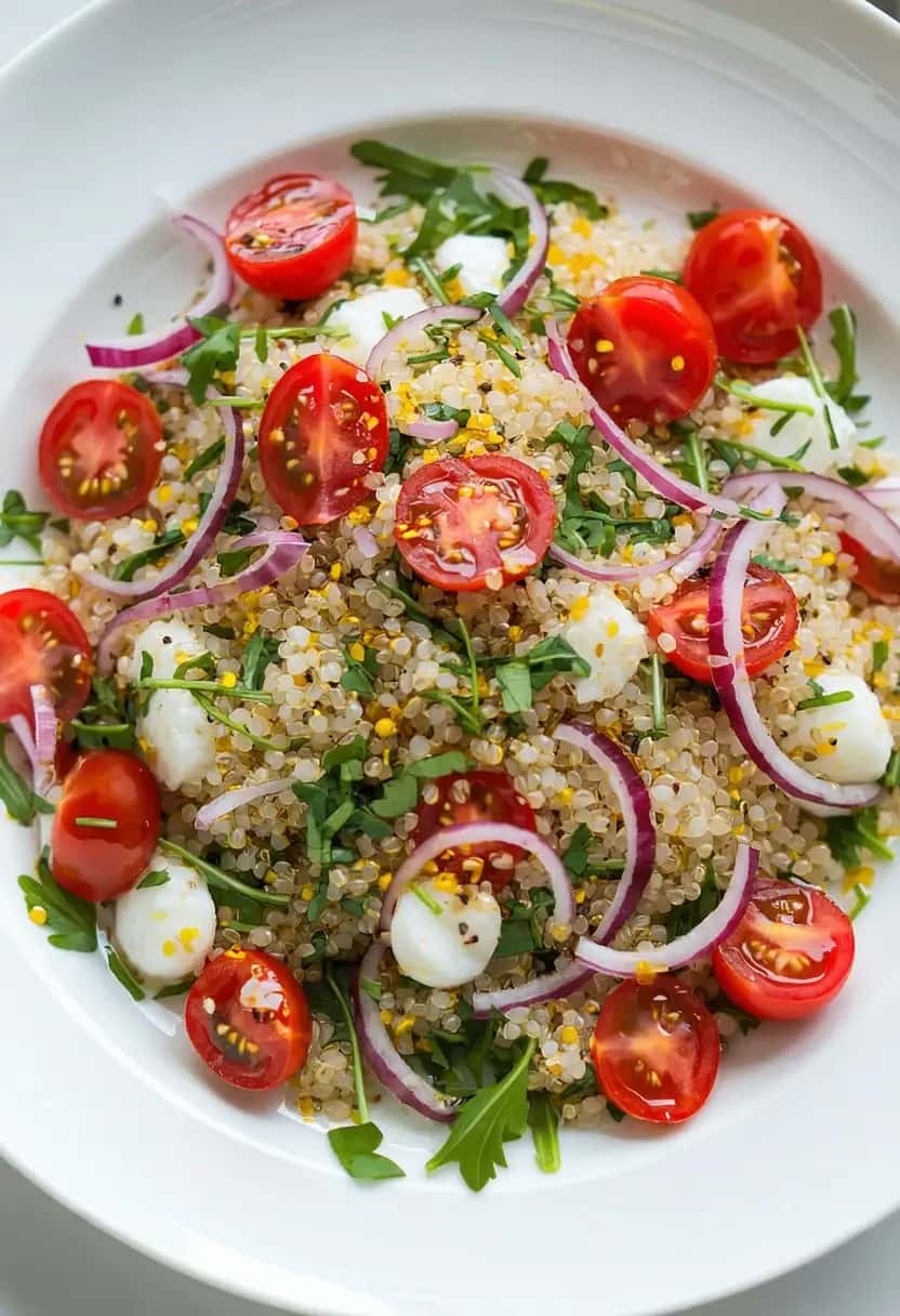 Salada de Palmito e Quinoa Caseira