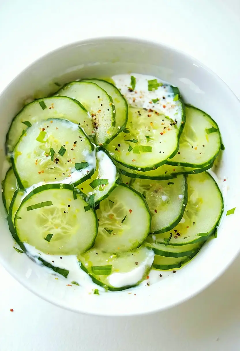 Salada de Pepino Cremosa