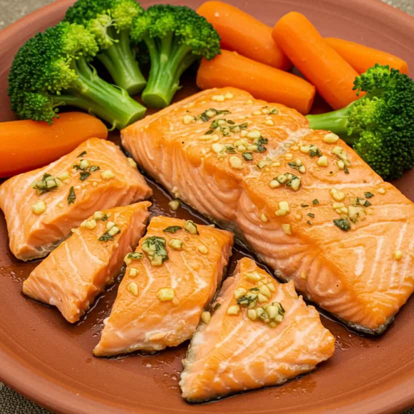 Salmão ao Limão e Alho da Vovó