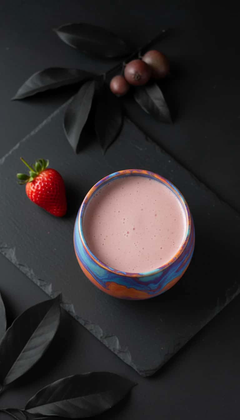 Shake de Morango Proteico: 100% Vegetal