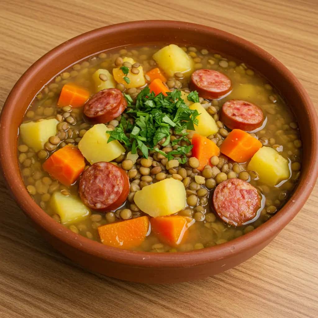Sopa de Lentilha & Calabresa: Nutritiva e Deliciosa