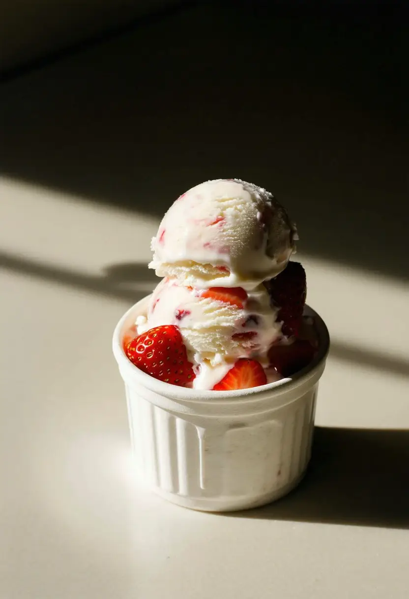 Sorvete de Bolo de Morango Perfeito