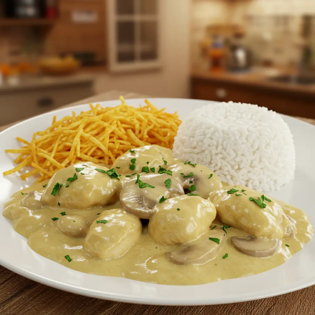 Strogonoff de Frango Caseiro