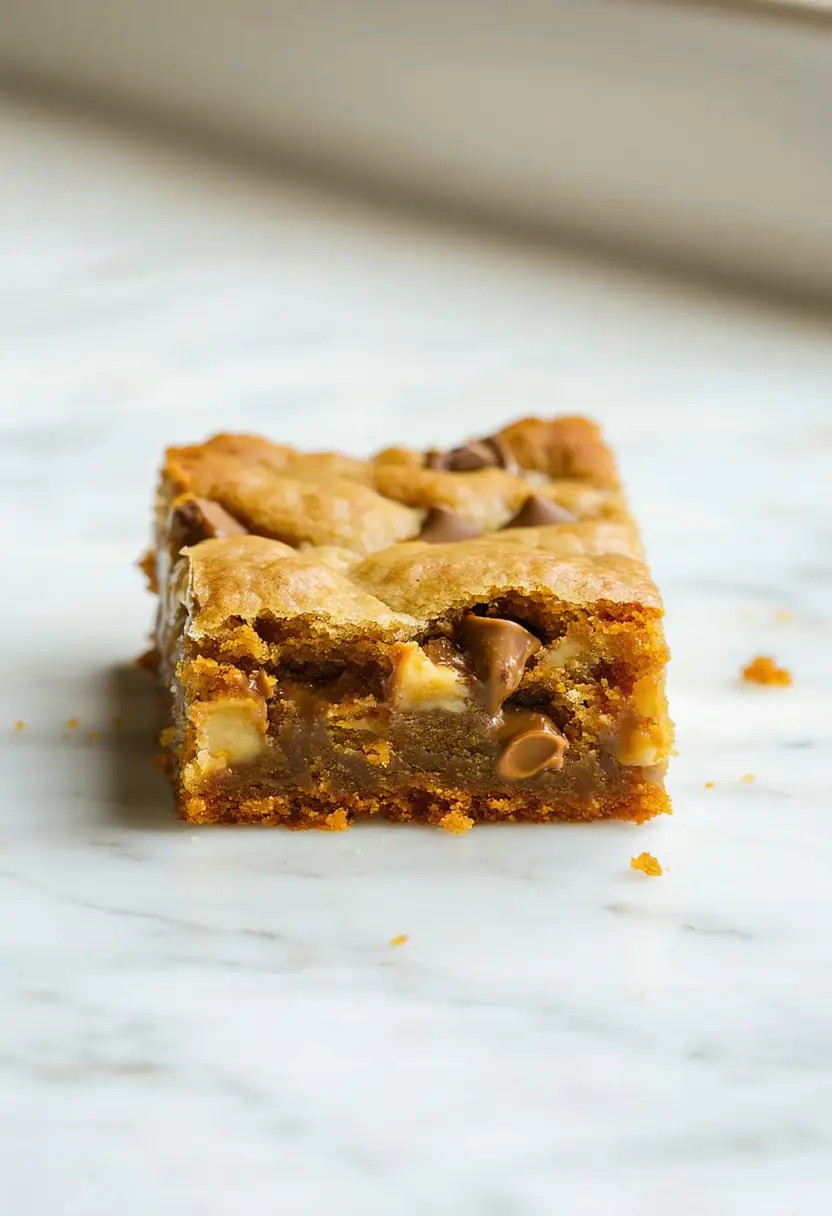 Blondies de Toffee: Experiência Crocante