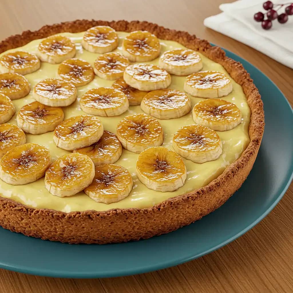 Torta Cremosa de Banana-da-terra