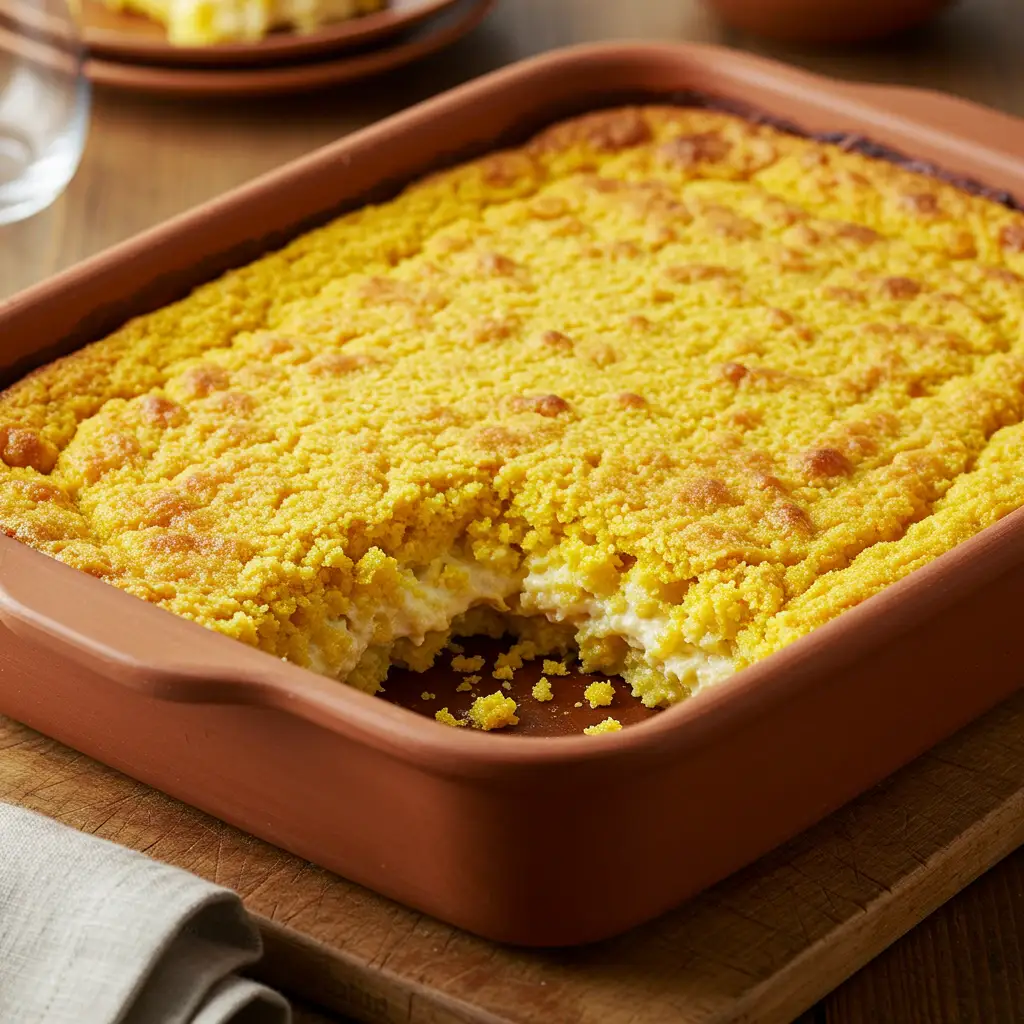 Torta de Milho com Frango e Carne Moída