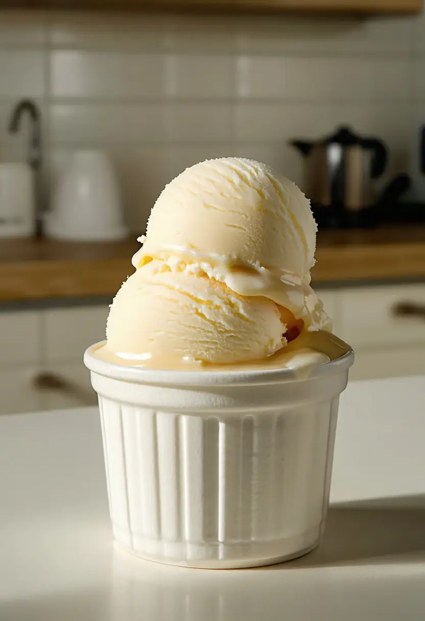 Sorvete de Baunilha Super Cremoso