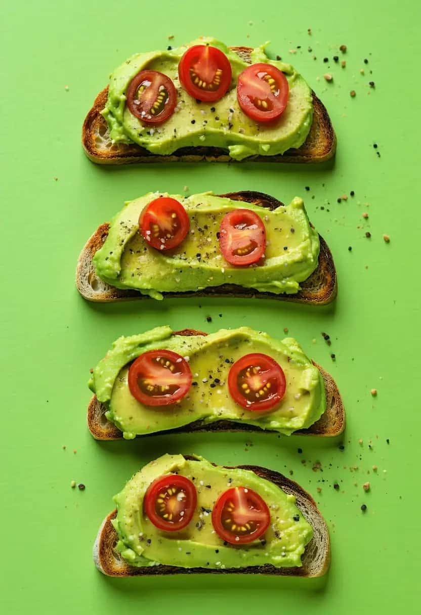 Torrada Vegana de Abacate Cremosa