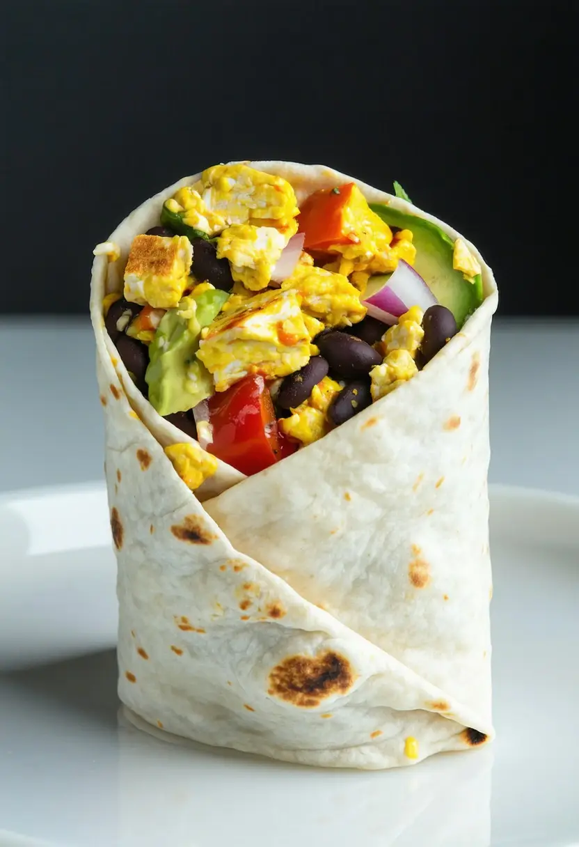 Burrito Vegano de Café da Manhã Perfeito