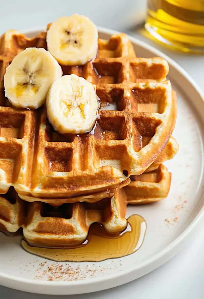 Waffles de Banana Caseiros