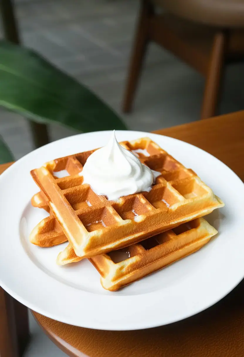 Waffles Cremosos de Família