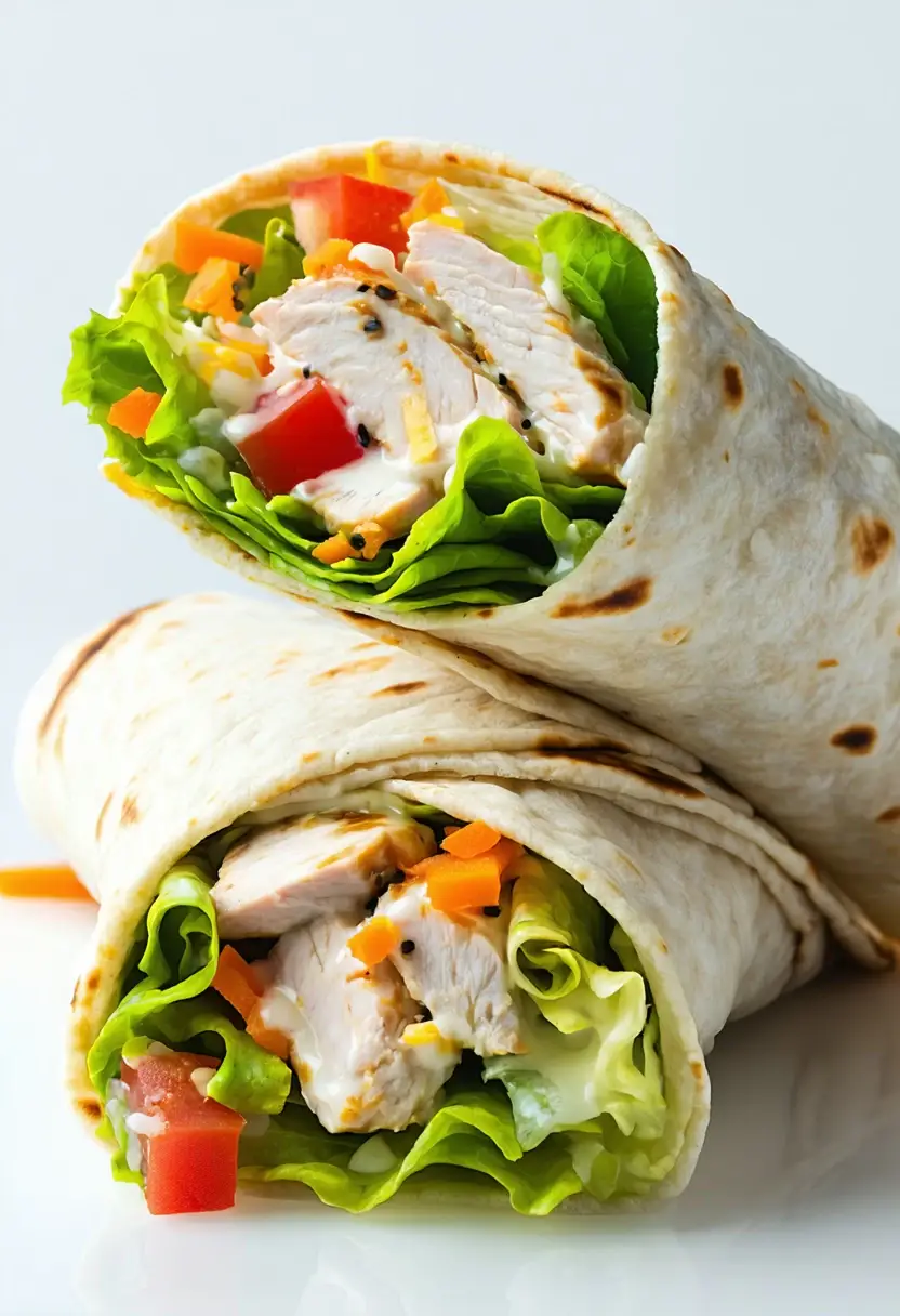 Wrap de Frango Desfiado Caseiro