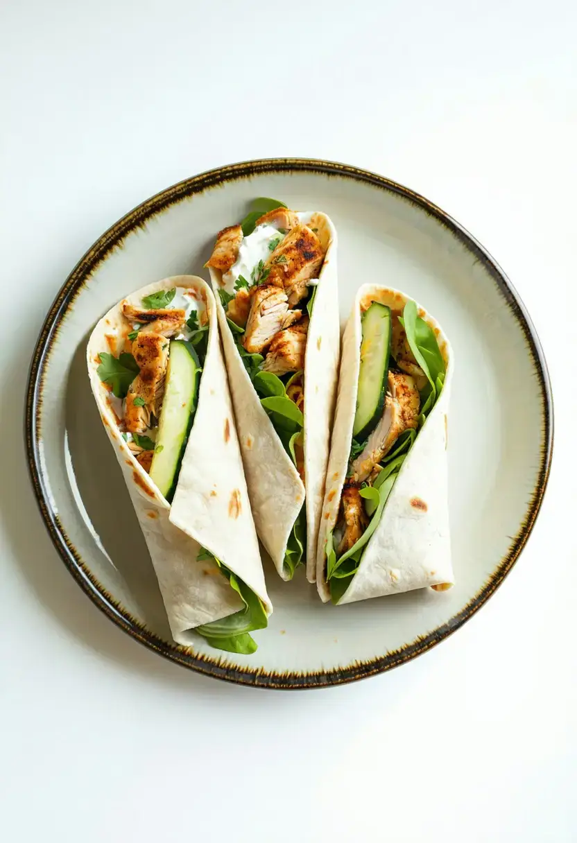 Wrap de Frango & Pepino: Combinação Surpreendente