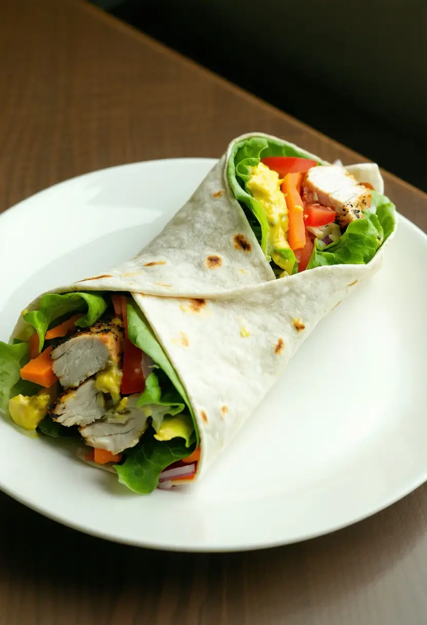 Wrap de Frango Super Saudável