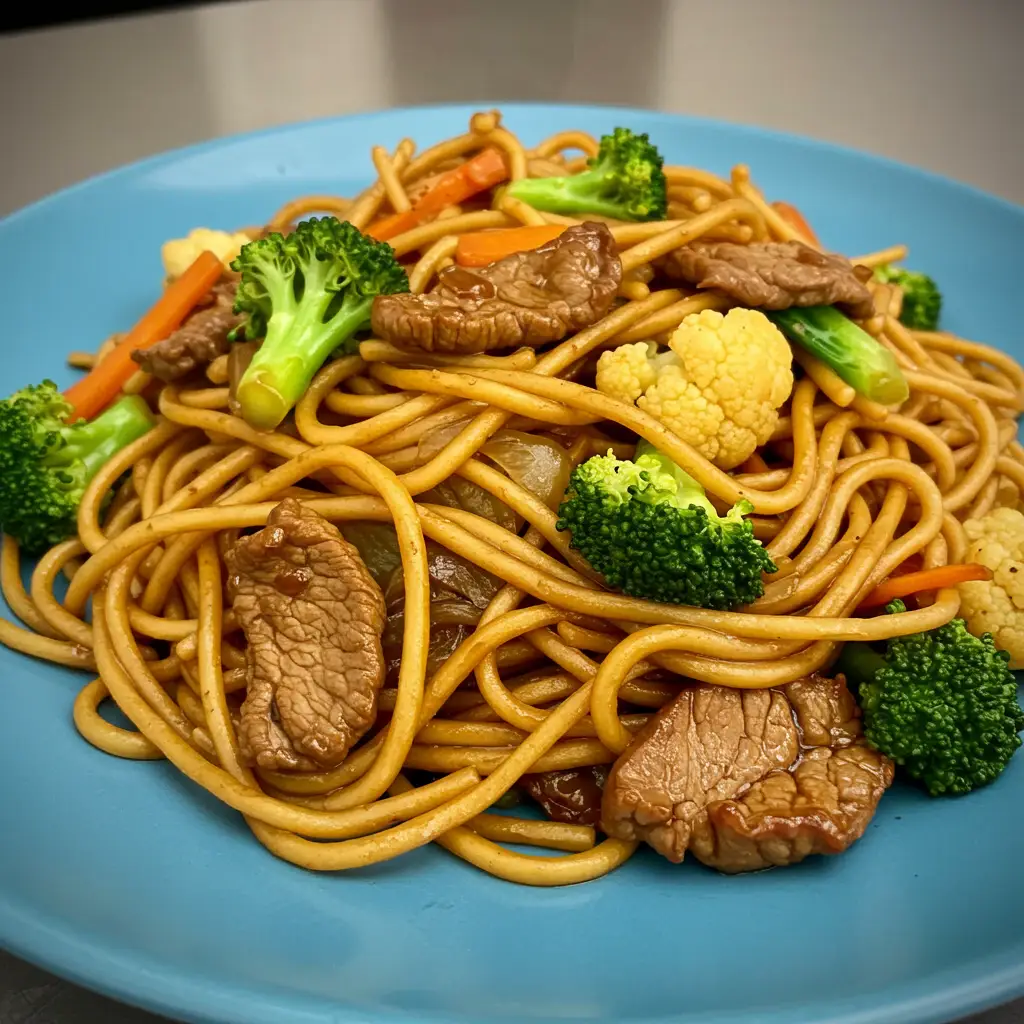 Yakisoba de Legumes e Carne