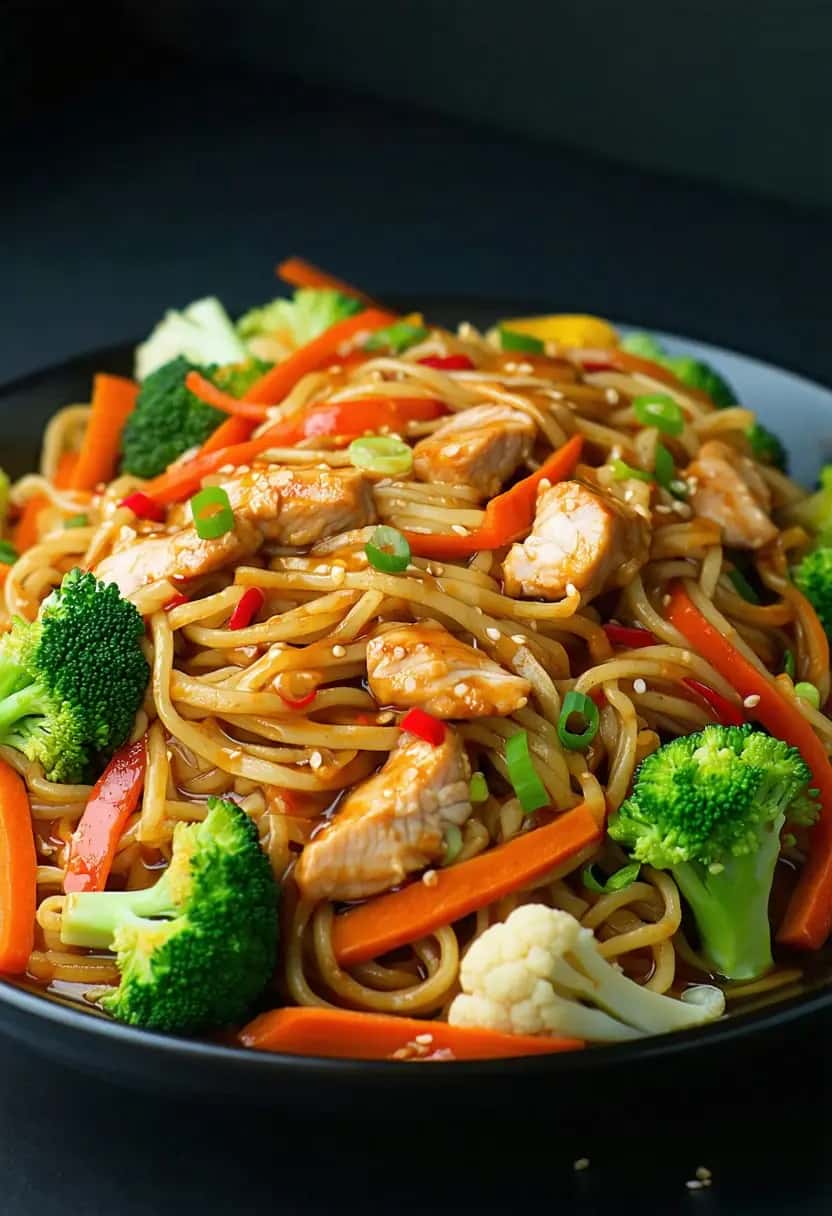 Yakissoba de Frango e Legumes Delicioso