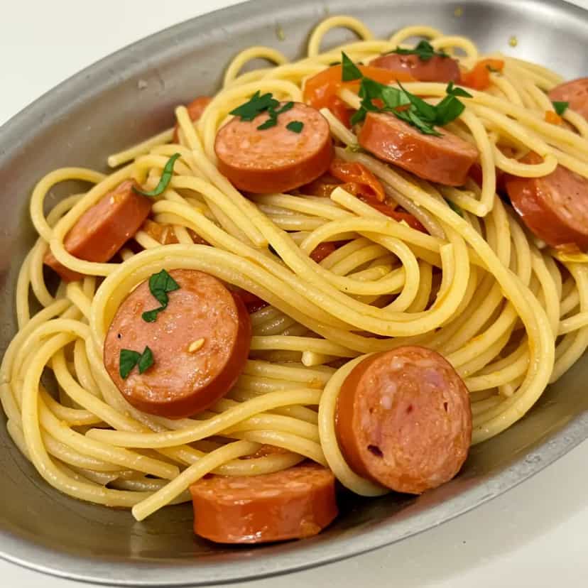 Receita de Macarrão com Salsicha ao Molho de Tomate - Dicas e Dicas